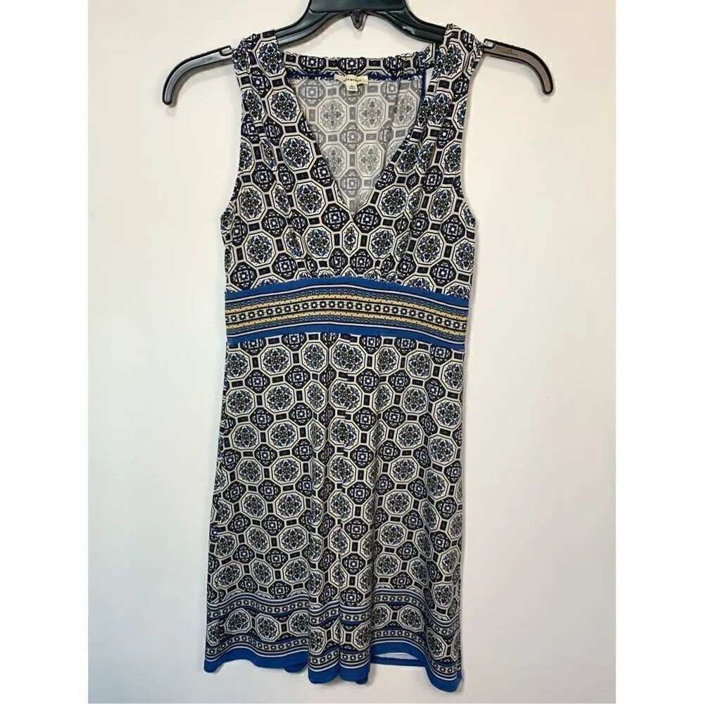 Max Studio Women's Medallion Mirror Image Empire Mini Dress Multicolor Small